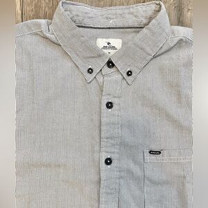 Rip Curl‎ Surf Long Sleeve Shirt Mens M Medium Button Up Down Striped Pinstripes